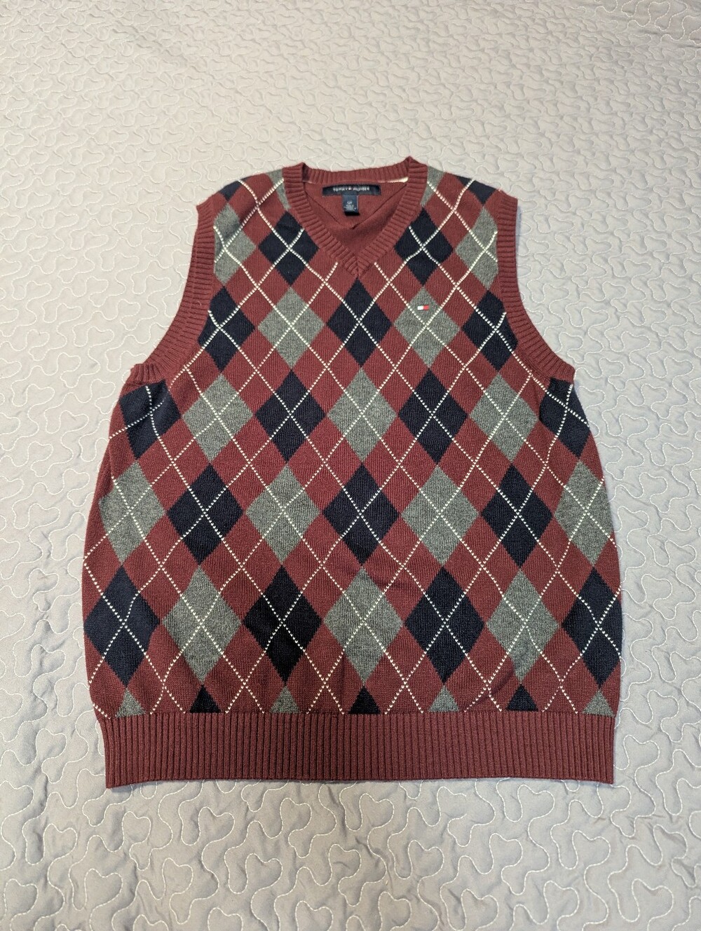 Men's Tommy Hilfiger Cotton Argyle Golf Vest Small